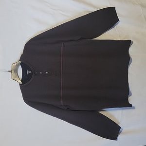 Haggar Men's Textured Twofer Crewneck Henley Size M